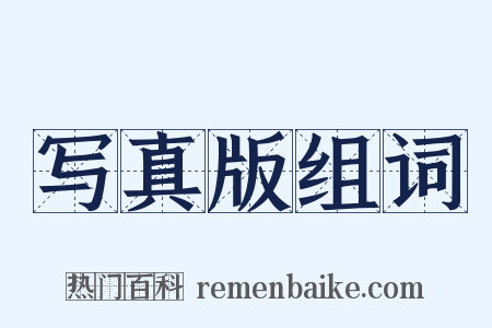 写真版组词是什么意思的图片